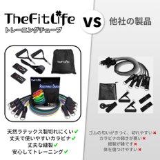 더 핏 라이프TheFitLife 트레이닝 튜브 튜브 트레이닝 근육 트레이닝 튜브 (68kg)