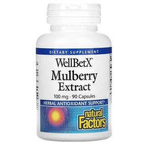 미국직구 Natural Factors 내추럴팩터스 WellBetX 월벳엑스 멀베리 추출물 100mg 90캡슐