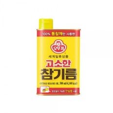 오뚜기 고소한 참기름 캔 500ml x 2개