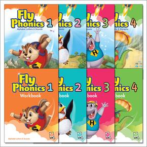 플라이파닉스전권세트FlyPhonics1234StudentBookWorkbook전8권