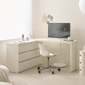 보루네오 마르체 폴드 1200 6단 서랍장 수납 학생 컴퓨터 데스크 책상 책장 세트 BCM675C