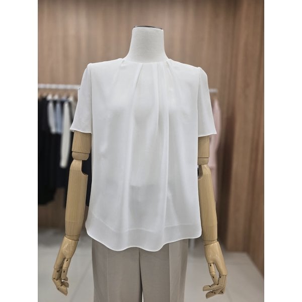 [여주점] [라인]셔링 라운드넥 블라우스NVBLPD8000