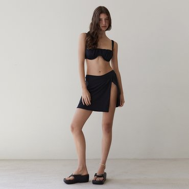르브아시스 [쓱머니 적립] shirring bikini skirt black