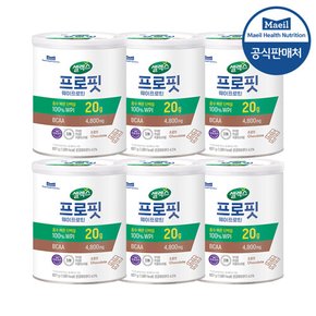 [셀렉스] 프로핏 웨이프로틴 초콜릿 파우더 627g, 6캔