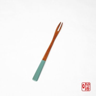이바돔 국내산 천연 옻칠 나무 칼라 포크 생칠 (파랑)