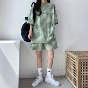 3컬러 캐주얼 여름 상하 세트 반팔 반바지 데일리 홈웨어 여행 휴양지 투피스