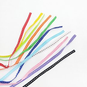 골직 스티치 리본끈 11색상 약5mm x 1m (1줄) 리본테이프 선물포장 장식끈 답례품