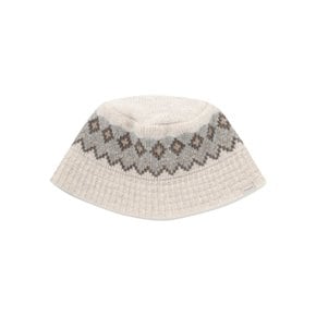 로고 자카드 램스울 버킷햇 Beige CO2504CA07BE