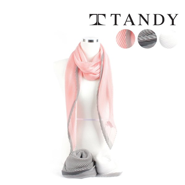 TANDY 보더플리츠 스카프
