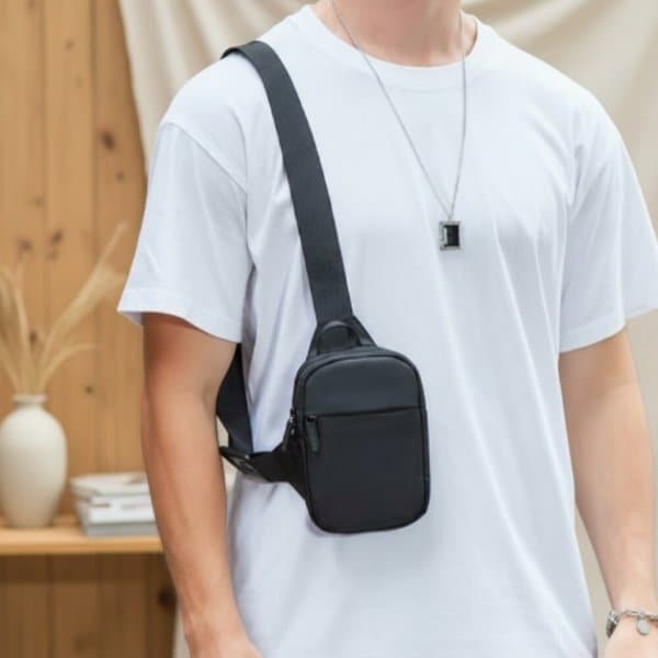 [옷자락] 남성 경량 방수 옥스포드 슬링백 컴팩트