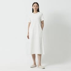 여 스마트 코튼 반팔 파자마 원피스(OFF WHITE / IVORY / DARK NAVY / MELLANGE GREY)