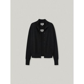 OUVERT HIGH NECK CARDIGAN SET (BLACK)