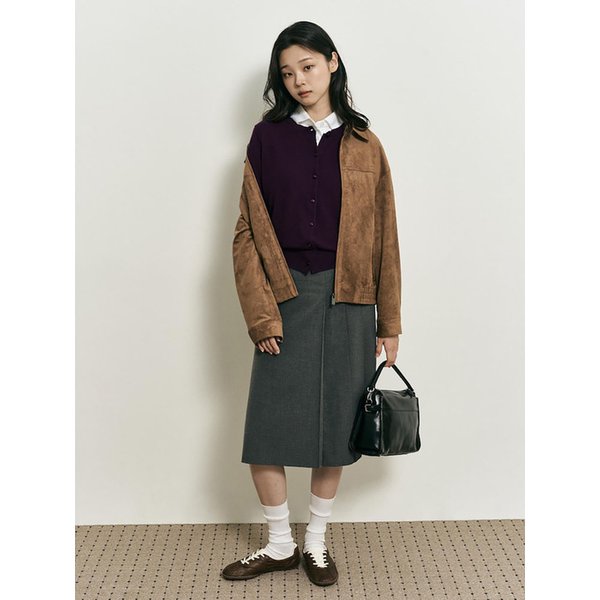 [B. my] 플리츠 미디 스커트  애쉬 (BF5827N024)