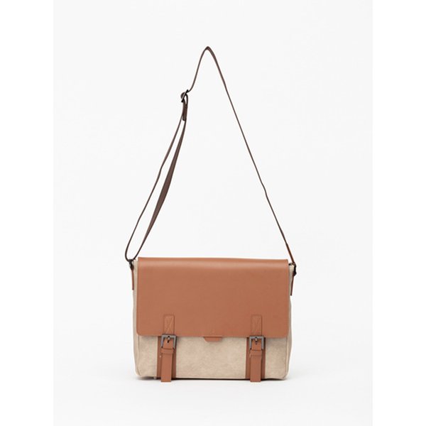 [리퍼브]Polygon doublebelted crossbag new ver.[FW special beige]