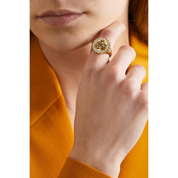 스토로우 Leo Lion 14-karat Gold Diamond Signet Ring 골드 1647597292655198