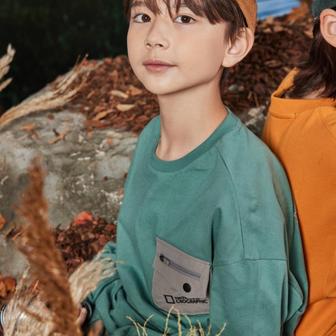 내셔널지오그래픽키즈 [22FW]K223UTS030-036 키즈 어드벤처 우븐 포켓 티셔츠 KHAKI GREEN