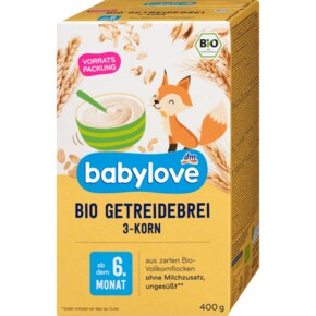 dm 베이비러브 babylove 3가지곡물 시리얼 이유식 400g (6개월)