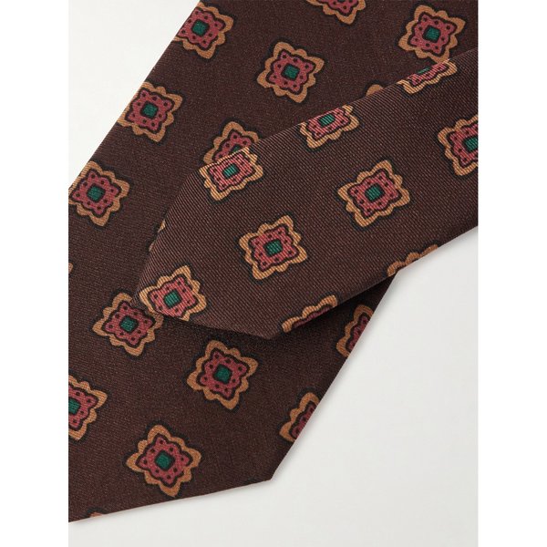 드레익스 8cm 플로럴 프린트 울 실크 블렌드 넥타이 46376663162925745