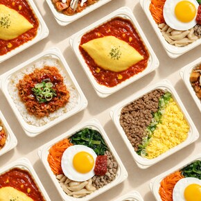 국내산 쌀&현미 저당 다신고메밥상 5종 1주 식단(5팩) / 양많은 직장인 점심 도시락 식단관리