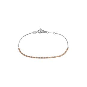 루마카 로즈화이트 브래슬릿 17.7cm, Lumaca Rose&White Bracelet 17.7cm, 14k, rose gold, white gold