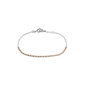 페르테 루마카 로즈화이트 브래슬릿 17.7cm, Lumaca Rose&White Bracelet 17.7cm, 14k, rose gold, white gold