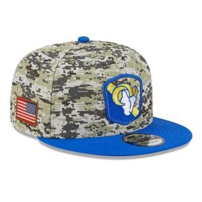 4874476 New Era Mens Camo/Royal Los Angeles Rams 2023 Salute To Service 9FIFTY Snapback Ha