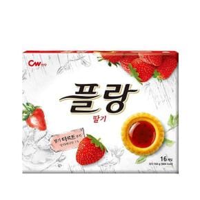 청우 플랑 딸기타르트 쿠키 160G (16개입) 1곽