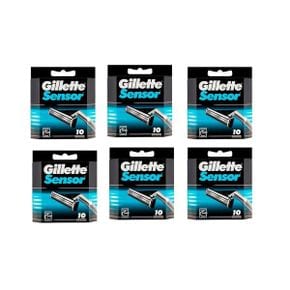 미국 질레트 면도날 리필 교체 Gillette Mens Sensor Cartridges 10 Count 6 Pack 1554797