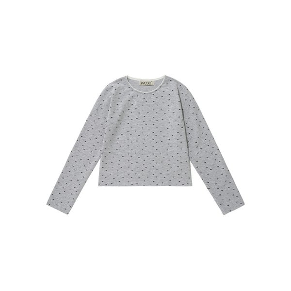 시그니처 도트 레이스 슬림 긴팔티(2color)