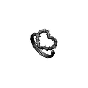 NO.611 [BLACK] SPIKY HEART RING