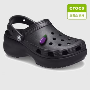 [크록스 본사] 클래식 플랫폼 클로그 우먼 블랙 206750-001