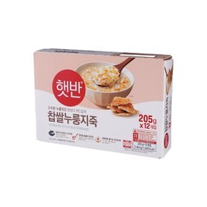 햇반 찹쌀누룽지죽 205G X 12