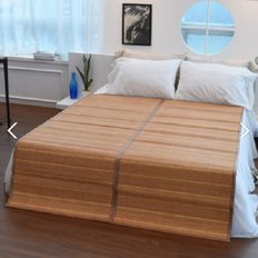 스틱 접대자리 브라운 150x200 / 대나무 돗자리 여름 왕골자리 침대 바닥 마작매트