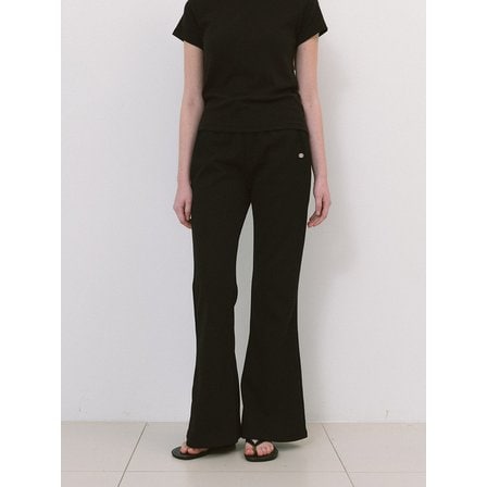 라미네즈 Semi Boots Cut Sweat Pants - Black