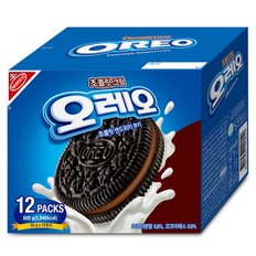  오레오 초콜릿크림 샌드위치 쿠키 600g