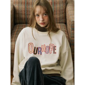 Hope Patch Fleece Sweatshirt - Ivory