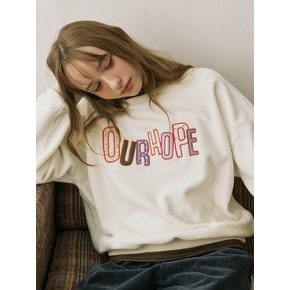 Hope Patch Fleece Sweatshirt - Ivory