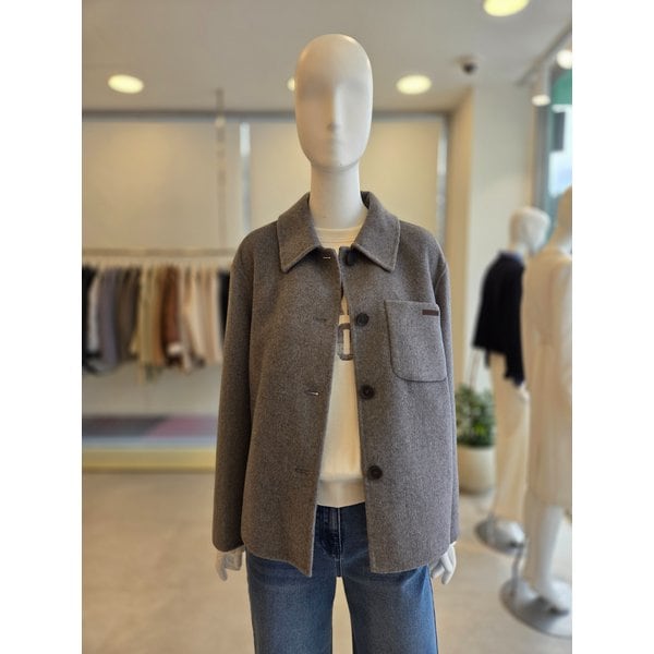 [여주점] [더 아이잗] 여성 캐시미어 포켓 패치 핸드메이드 재킷 (IRAM0JK718)