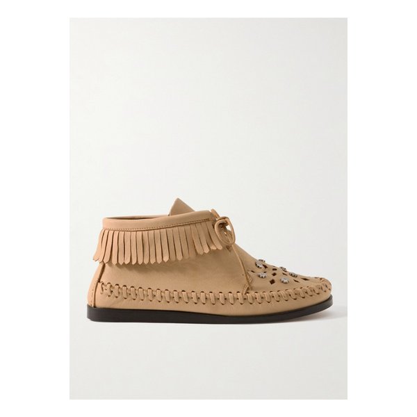 펠사 프린지 장식 스웨이드 앵클 부츠 샌드 1647597352694742