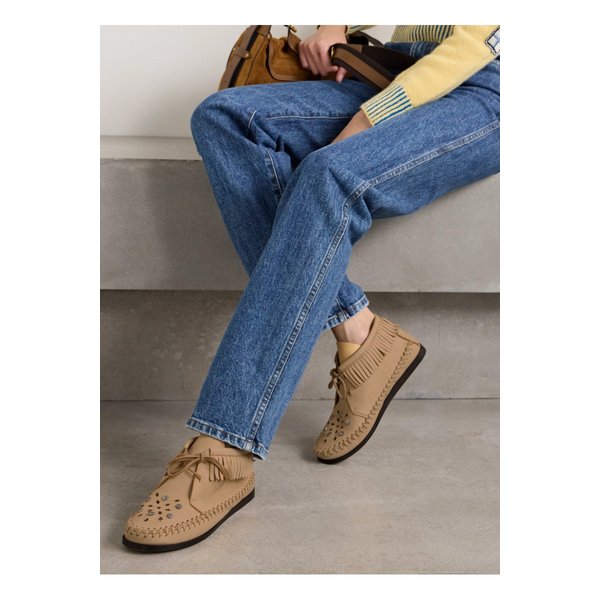 펠사 프린지 장식 스웨이드 앵클 부츠 샌드 1647597352694742