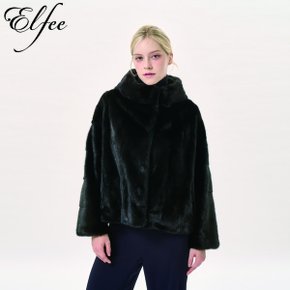25FW  진도 엘페 휘메일 풀스킨 밍크 후드 재킷  - 블랙(EJ15)