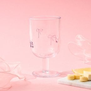 러브소르베 핸드페인팅 리본패치 유리 고블렛잔 360ml