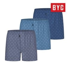 BYC 남성 순면 트렁크 팬티 40수 사각박서 3매입 MCG3047