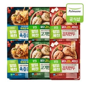 [G][풀무원] 얇은피만두 400g 12개(육즙교자4개+고기4개+김치4개)