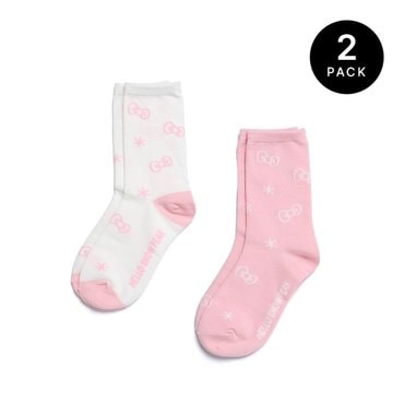스노우피크 [스노우피크 X 헬로키티] 2pack 크루 삭스 S25SWFSO89