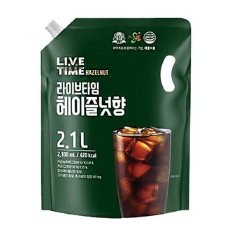  라이브타임 헤이즐넛향 커피 2.1L