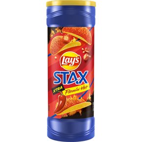 레이즈  Stax  Xtra  플라민  핫  포테이토  크리스프  155g  용기