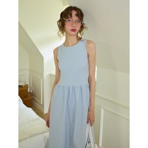 Sleeveless Long Dress_ Blue