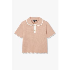 [여아] 배색 스캘럽 트림 폴로 니트 0466162003000