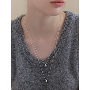 [진주귀걸이 2종 증정] Teardrop long necklace
